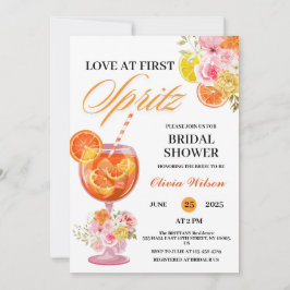 Convites Amor à Primeira Spritz Floral Cocktail Chá de Noiv