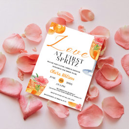 Convites Amor à Primeira Spritz Floral Coquetel Chá de Noiv