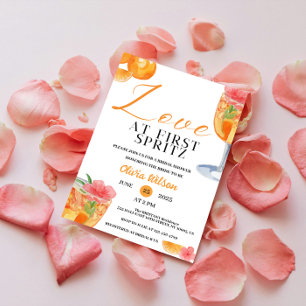 Convites Amor à Primeira Spritz Floral Coquetel Chá de Noiv
