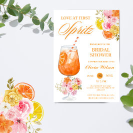 Convites Amor à Primeira Spritz Floral Coquetel Chá de Noiv