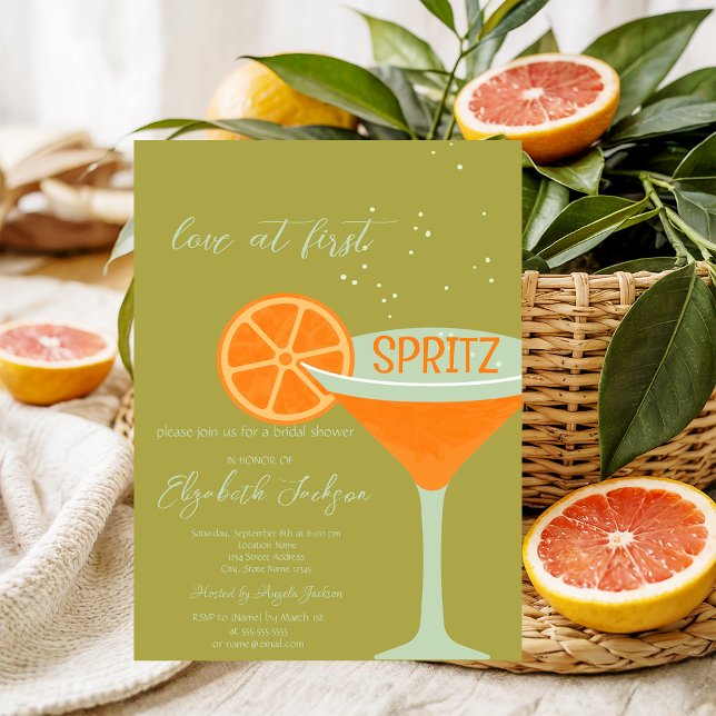 Convites Amor à Primeira Spritz Verde (Criador carregado)