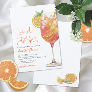 Convites Amor à Primeira Taça de Spritz no Chá de Noiva