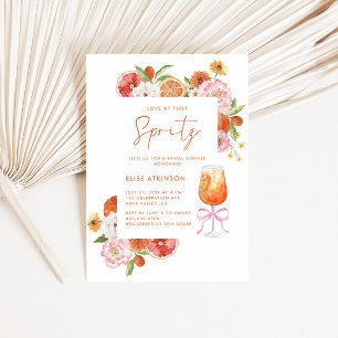 Convites Amor Ao Primeiro Chá de panela Floral Spritz