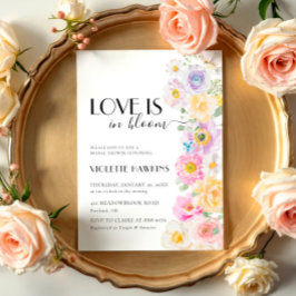 Convites Amor com Chá de panela Floral Bloqueado Primavera