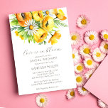 Convites Amor com chá de panela florescente de flores de ve<br><div class="desc">Amor no florescente chá de panela de flor de verão modelo convite para descarregamento digital instantâneo,  primavera de aquarela bando de borboletas amarelas margaridas brancas margaridas chá de panela convite para modelo instantâneo</div>