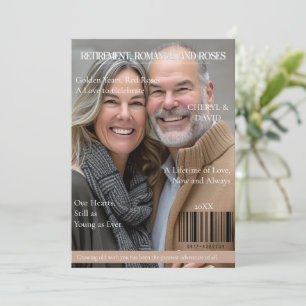 Convites Amor com Romance no Cobrir da Retirement Magazine