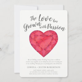 Convites Amor cresceu aquarela depois da festa de casamento