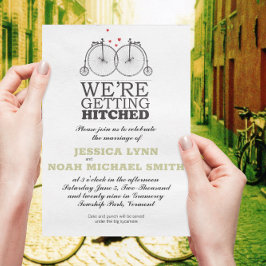 Convites Amor de Bicicleta Antiga