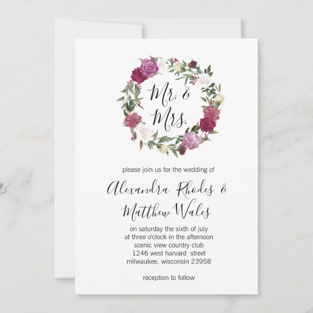 Convites Amor De Flor (Frente)