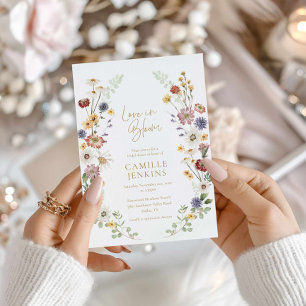 Convites Amor de flor selvagem em Chá de panela de sangue