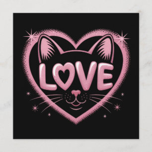 Convites Amor de Gato Brilhante