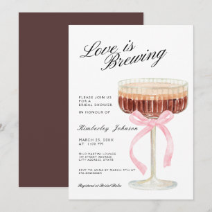 Convites Amor é Criar Chá de panela Espresso Martini