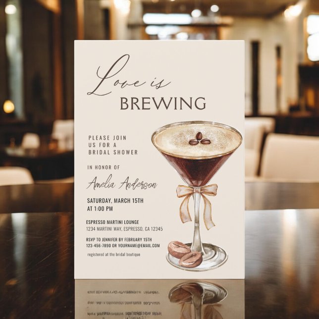 Convites Amor é Criar Chá de panela Espresso Martini (Criador carregado)