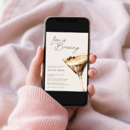 Convites Amor é Criar Chá de panela Espresso Martini