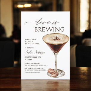 Convites Amor é Criar Chá de panela Espresso Martini