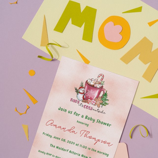 Convites Amor é frio fora do sexo Chá de fraldas neutro (Criador carregado)