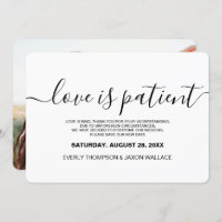 Amor é Patient Custom Photo Wedding Postponed