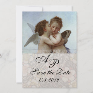 Convites Amor e Psique quando crianças Monograma de festa d