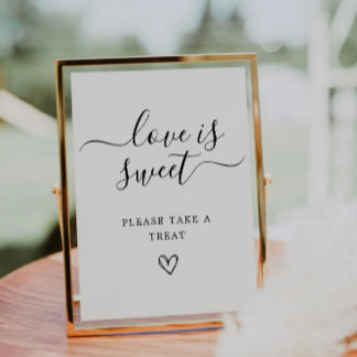 Convites Amor é Sinal Doce, Casamento Minimalista Imprimíve
