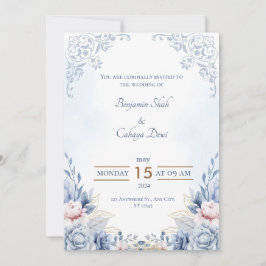 Convites Amor Elegante: Nossa Celebração De Casamento