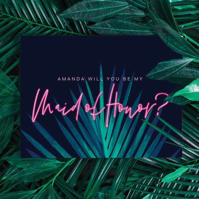 Convites Amor Elétrico, Rosa, Seja Minha Madrinha de casame (Criador carregado)