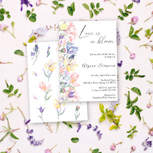 Convites Amor em Flor Chá de Noiva Floral