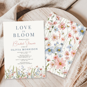 Convites Amor em Flor Elegante Jardim Floral Chá de Noiva