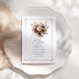 Convites Amor em Flor Espuma de Mocha Churrasco Floral de N