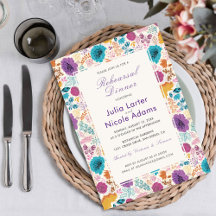 Amor em Flor Romântico Rosa Roxo Casamento