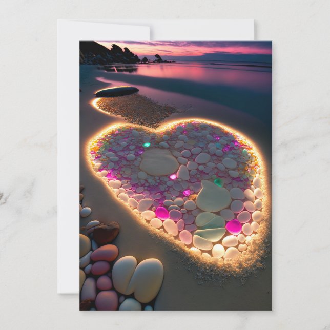 Convites Amor em Luz e Sombra: Casamento em Praia Dreamy (Frente)