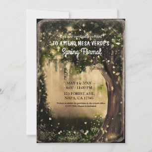 Convites Amor Encantado de Fantasia Floresta Vintage Prom D