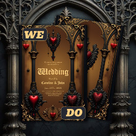 Convites Amor eterno à sombra da escuridão gótica.