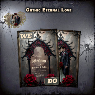Convites Amor Eterno Gótico