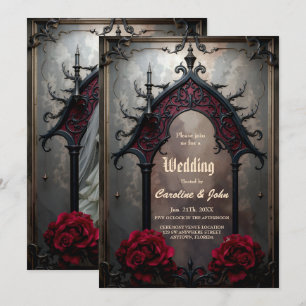 Convites Amor Eterno Gótico 