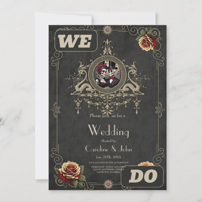 Convites Amor eterno na escuridão. (Frente)