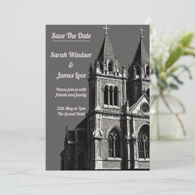 Convites Amor Eterno: Uma União Sagrada (Em pé/Frente)