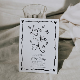 Convites Amor Excêntrico Está No Ar Chá de Noiva Branco