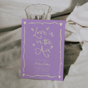 Convites Amor Excêntrico no Ar Chuveiro de Noiva Wisteria