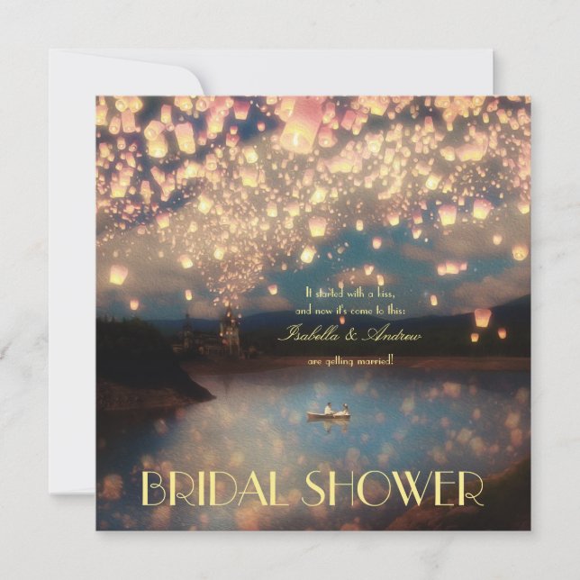 Convites Amor Lanternas Desejos (Frente)