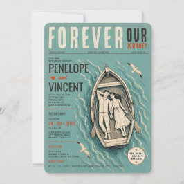 Convites Amor & Lazer Gazeta de Casamento Aventura