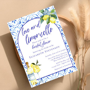 Convites Amor Limoncello Italiano Chuveiro de Noiva Escrito