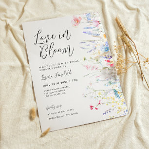 Convites Amor no Bloom Elegante Chá de panela de Flores Sel