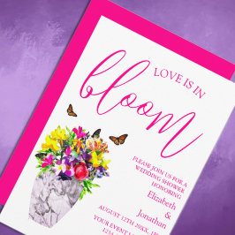Convites Amor No Bloom Floral Chá de casamento