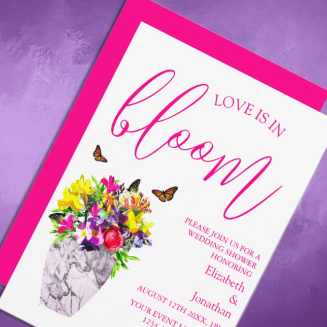 Convites Amor No Bloom Floral Chá de casamento (Criador carregado)