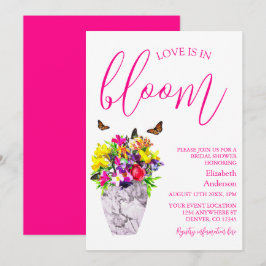 Convites Amor No Bloom Floral Chá de panela