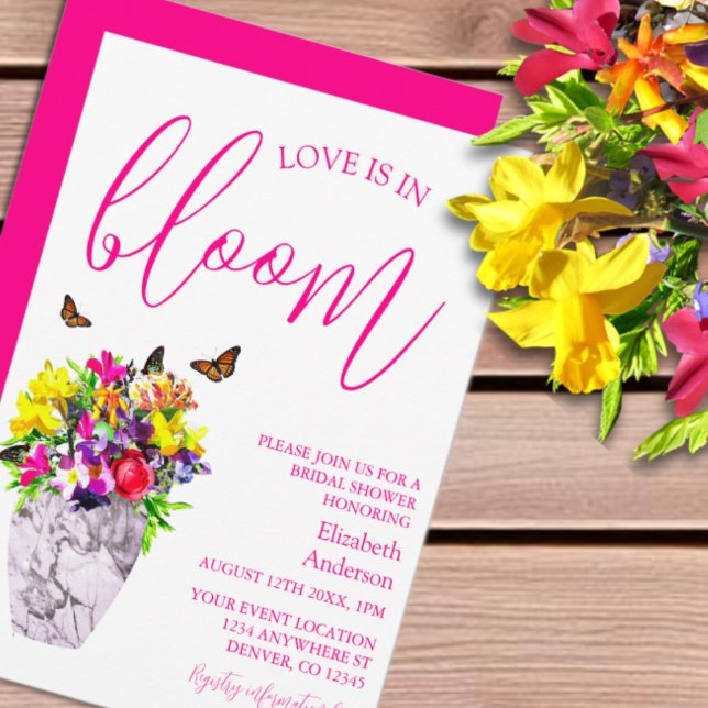 Convites Amor No Bloom Floral Chá de panela (Criador carregado)