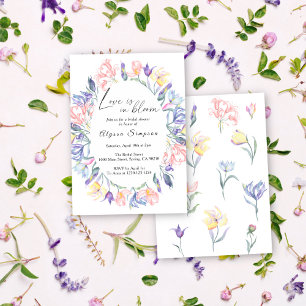 Convites Amor no Bloom Floral Chá de panela