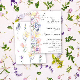 Convites Amor no Bloom Floral Chá de panela