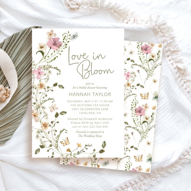 Convites Amor No Bloom Floral Chá de panela (Criador carregado)