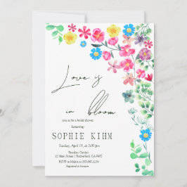 Convites Amor No Bloom Floral Chá de panela